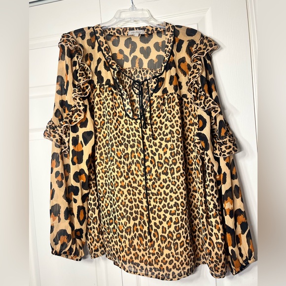 Wonderly Tops - Wonderly Women's Cheetah Long Sleeve Blouse